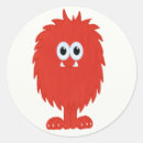 Search for monsters stickers Red