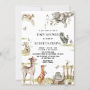 Search for rustic woodland baby shower invitations Animals