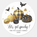 Search for halloween envelope seals Black and gold