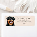Search for rottie return address labels Watercolor