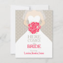 Search for here comes the bride invitations Grey