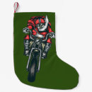 Search for motorcycle christmas stockings Santa