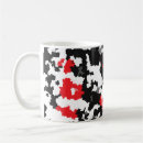 Search for black white red mugs Abstract