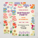 Search for girl floral birthday invitations Pastel