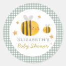 Search for bee baby shower stickers Sweet as can bee