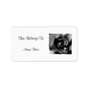Search for black and white flowers return address labels Nature