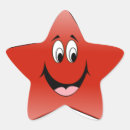 Search for happy stars stickers Red