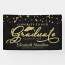 Search for black and gold graduation banners Grad party