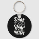 Search for sign language key rings Hard of hearing