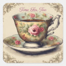 Search for floral teacup stickers Time for tea
