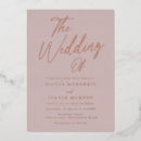 Search for dusty pink and gold wedding invitations Minimalist