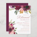 Search for purple and gold retirement invitations Floral