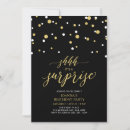 Search for gold confetti birthday invitations Simple