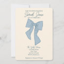 Search for bow baby boy shower invitations Dusty blue