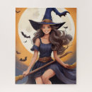 Search for witch on halloween puzzles Bats