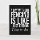 Search for funny fence cards Fencer