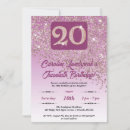 Search for 20th birthday invitations Glam