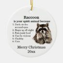 Search for racoon christmas tree decorations Animal