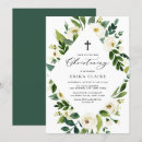 Search for white christening invitations Watercolor