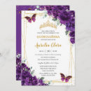 Search for dark purple quinceanera invitations Mexican spanish latina