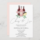 Search for wine tasting bridal shower invitations Cheers to love