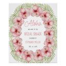 Search for tropical bridal shower welcome signs Aloha