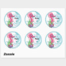 Search for pink seahorse stickers Under the sea