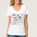 Search for life is better with cats tshirts Animal