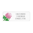 Search for happy flower return address labels Rose