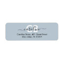 Search for blue and grey return address labels Elegant