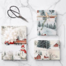 Search for red truck wrapping paper Red and white