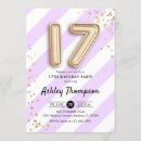 Search for purple 17th birthday invitations For her