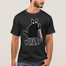 Search for cat with knife tshirts Black