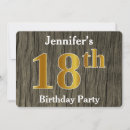 Search for rustic 18th birthday invitations Elegant