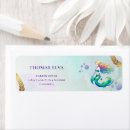 Search for mermaid party return address labels Magical