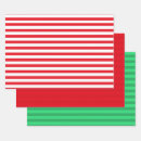 Search for red and green striped wrapping paper White