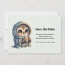 Search for owls save the dates Cute