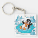 Search for cute penguins square key rings Ice