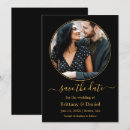 Search for black gold save the dates Simple
