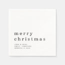 Search for black and white christmas napkins Simple