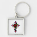 Search for rose cross key rings Flower