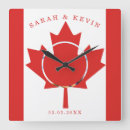Search for canadian flag clocks White