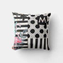 Search for black and white flamingo cushions Stripes