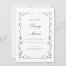 Search for wild meadow wedding invitations Elegant modern floral