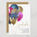 Search for blue gold birthday invitations Glitter