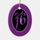 Search for sweet sixteen christmas tree decorations Purple