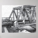 Search for black white bridge posters River