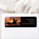 Search for western horse return address labels Cowboy