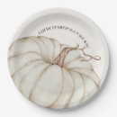 Search for white pumpkin plates Fall baby shower