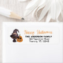 Search for black kittens return address labels Happy halloween